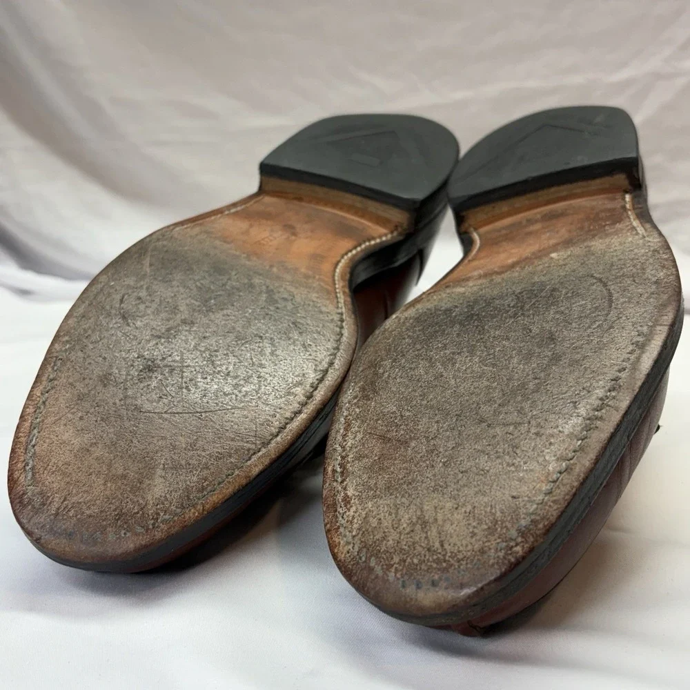 Allen Edmonds Bradley Split Toe Brown‎ Leather Shoes Mens 9.5 D